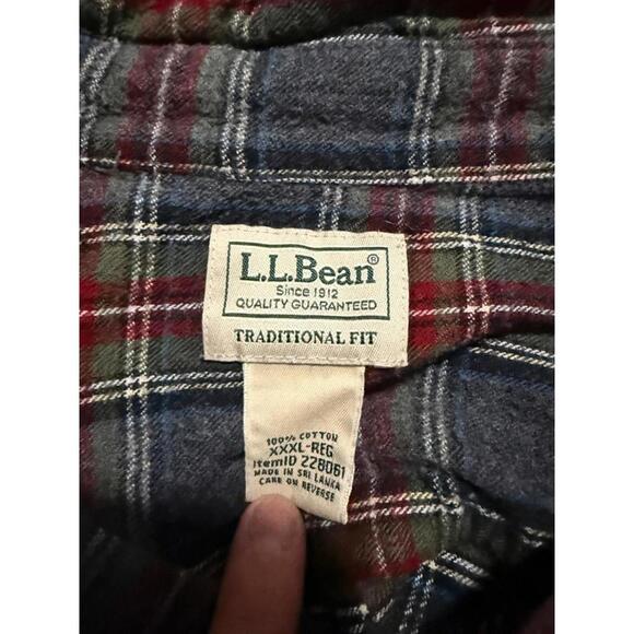 L.L. Bean plaid long sleeve size XXXL - Picture 2 of 2